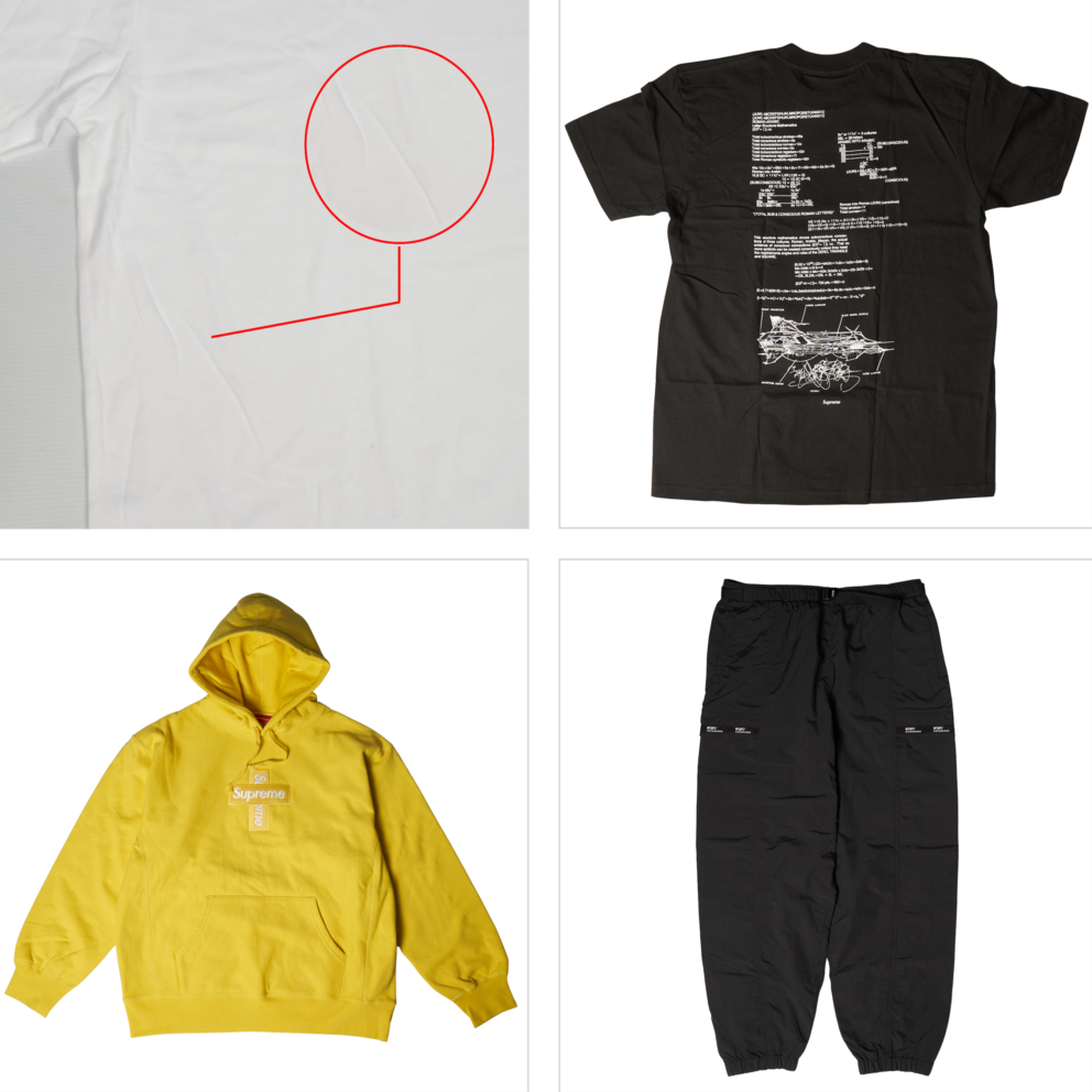 日本潮牌・服饰 SNKRDUNK官方品质指南 全新服饰 皱褶(折叠痕) 基准内 OK 官方实例
