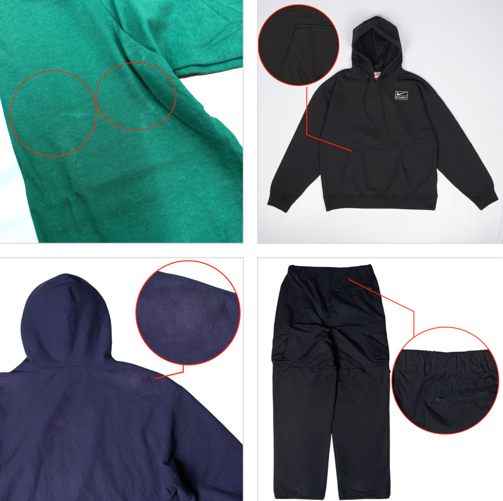 日本潮牌・服饰 SNKRDUNK官方品质指南 全新服饰 色差・变色 基准内 OK 官方实例