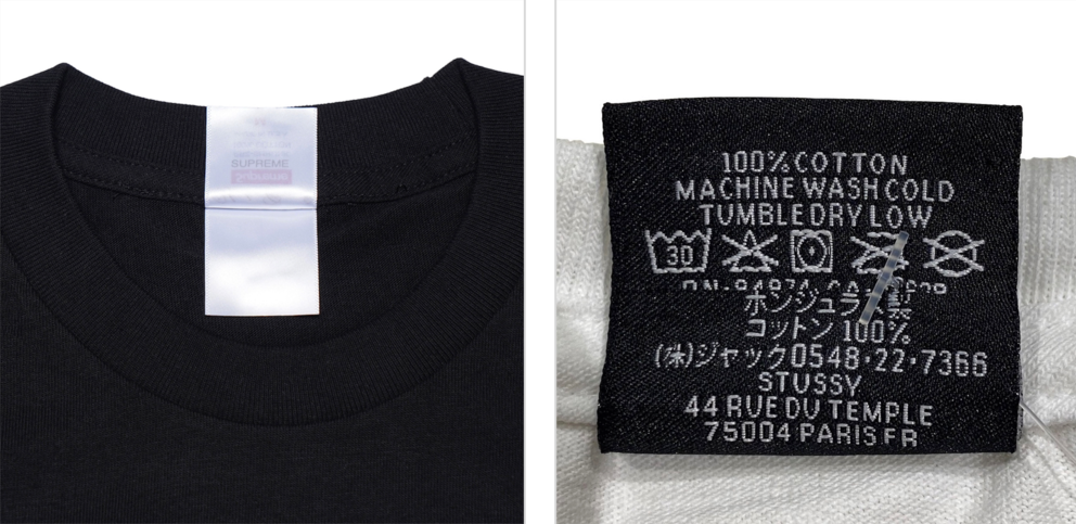 日本潮牌・服饰 SNKRDUNK官方品质指南 全新服饰 尺寸标签刺绣・印刷不良(瑕疵品) 基准外 NG 官方实例