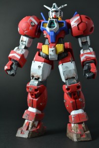 Gunpla: High Grade Age-1 Titus with weathering and battle damage