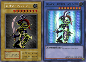 Yu-Gi-Oh OCG Series 20th Black Magic Girl / Black Luster Soldier Japanese  Plate Card Display Set （Not original）