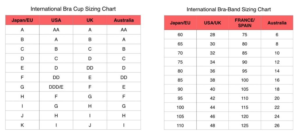 Japan Size Chart