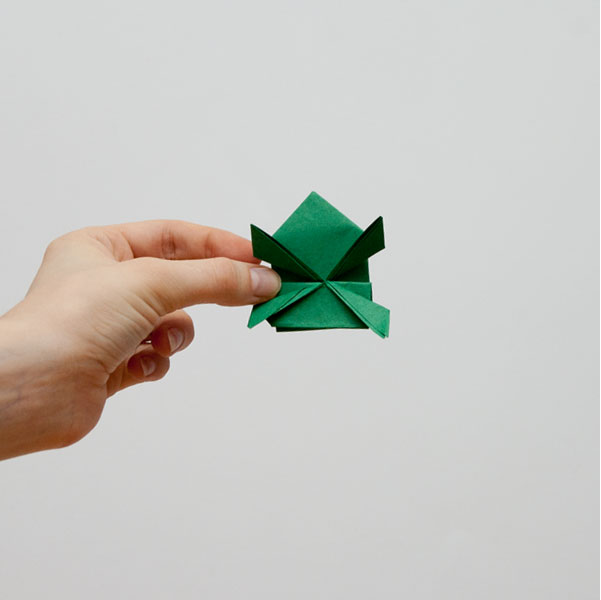 origami frog step 15