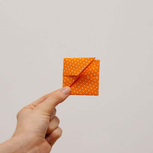 origami cube module step 8