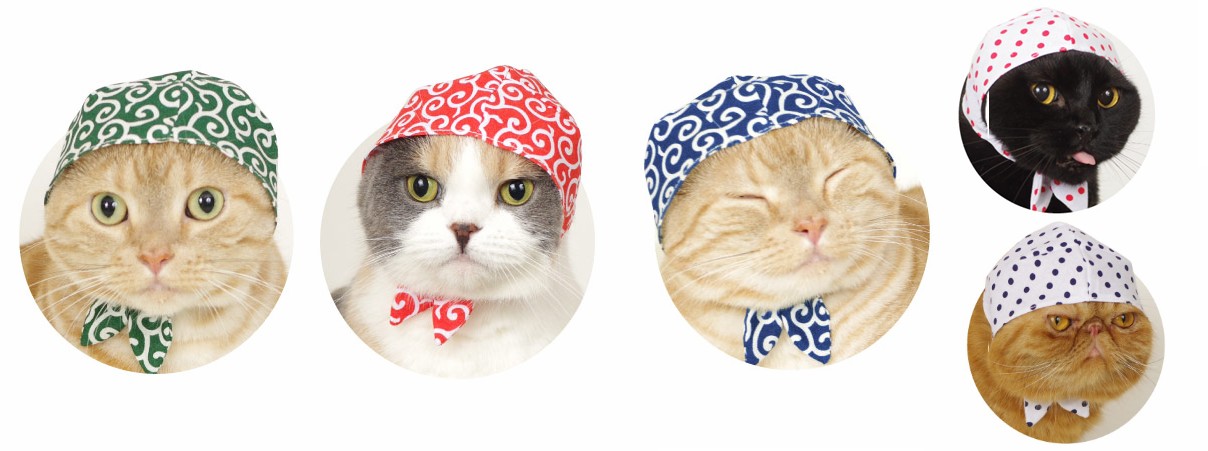 Neko Dorobo Cat Bandanas