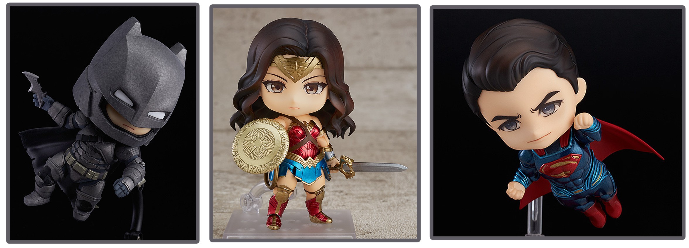 Good Smile Company – Nendoroid: Batman, Wonder Woman, & Superman Figures