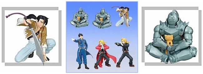 Fullmetal Alchemist Figures: Bandai – Fullmetal Alchemist Gashapon Figures