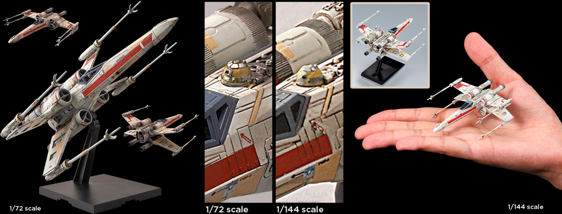 1/144-Scale & 1/72-Scale Red Squadron X-Wing Starfighter Special Set