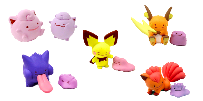 Pikachu Ditto Transform Pokemon Gacha Mini Figure Ditto shortage Japan F/S