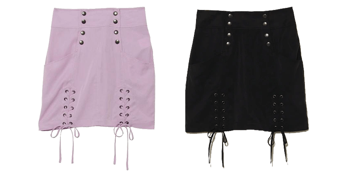 Lace-Up Mini Skirt