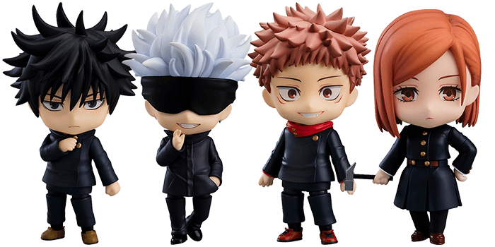 Jujutsu Kaisen Nendoroids - Satoru Gojo, Yuji Itadori, Megumi Fushiguro, Nobara Kugisaki