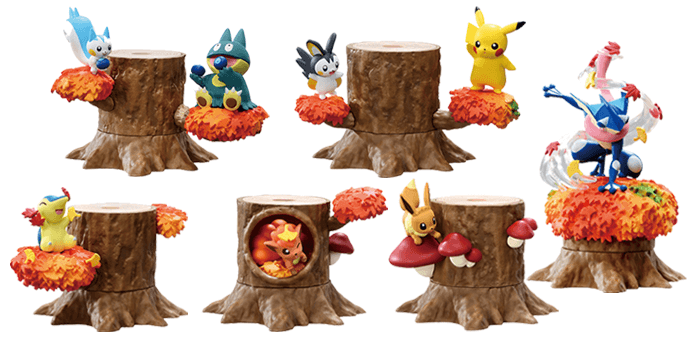 Pokemon Forest 5 Set Glowing Red Afternoon