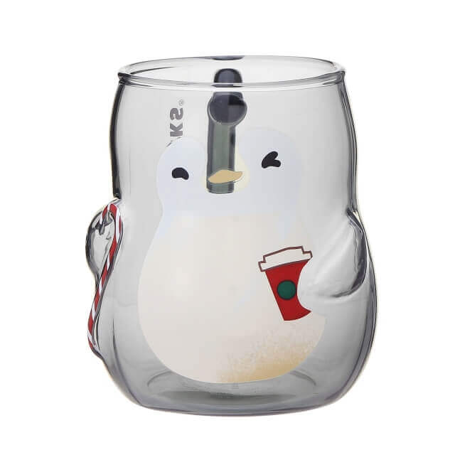 SStarbucks Holiday 2021 Heat-Resistant Glass Mug Penguin 355mL