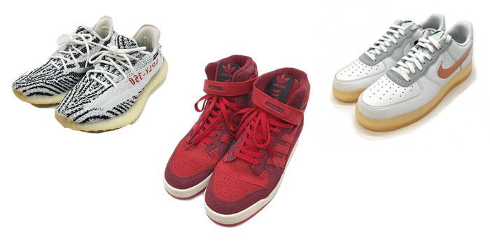 Nike, Adidas, Yeezy sneakers