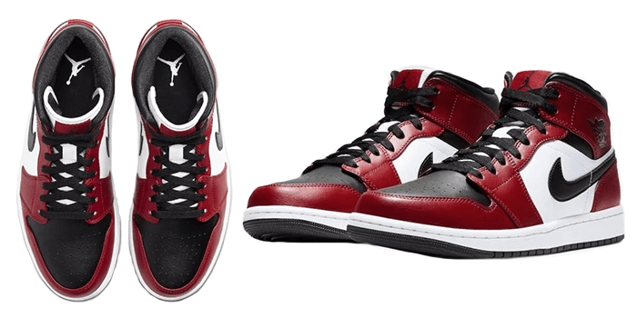 Air Jordan 1 Mid Chicago Toe