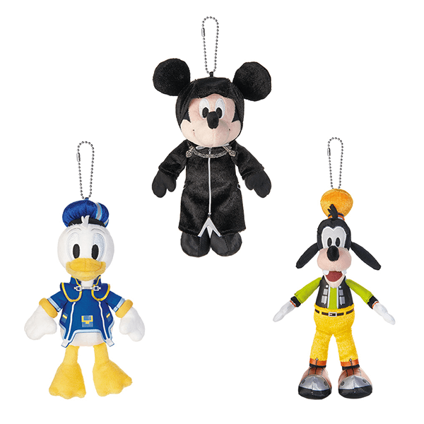 Kingdom Hearts Mickey Donald Goofy Plush Keychains