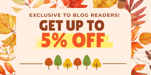 Read more about the article NEW: No minimum purchase amount! Get up to 5% OFF on ANY item with our Blog Coupon for this month!