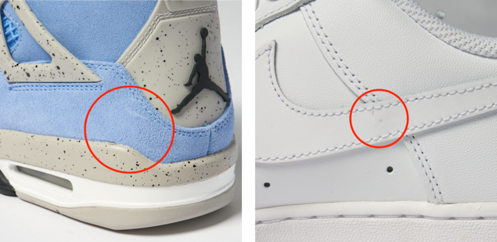 Scratches / scuffs within-standard (OK) example
