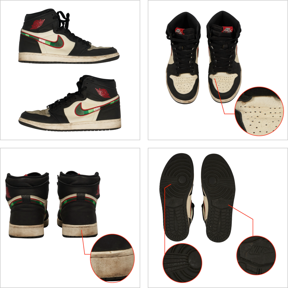 D Visible scuffs or stains example