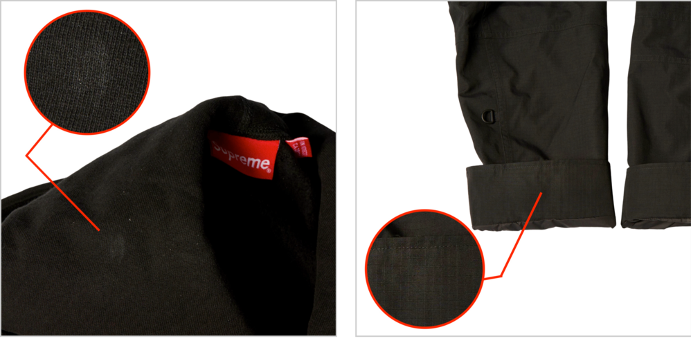SNKRDUNK official quality guide for Japan pre-owned apparel, condition grade Like new, official example: Very light stains with no visible sense of wear