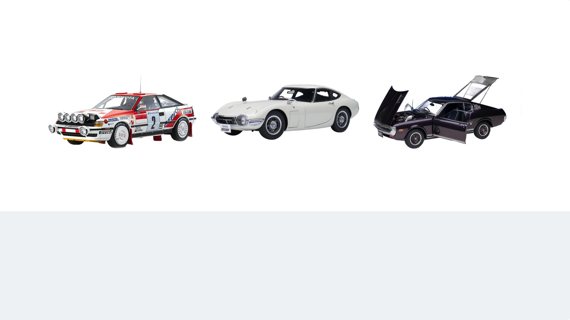 TOYOTA 1/18 model car picks, proxy shopping via FROM JAPAN