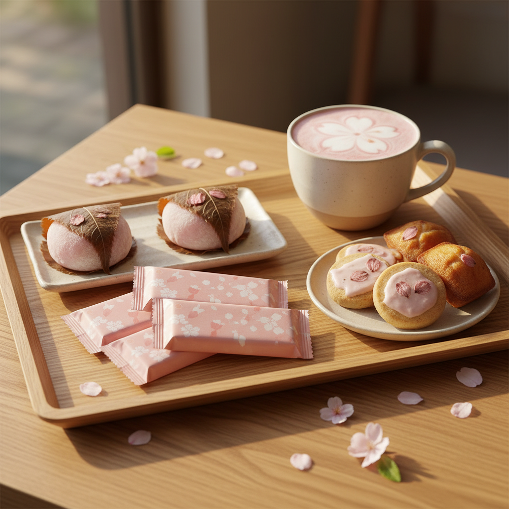 日本超商櫻花季限定甜點和零食