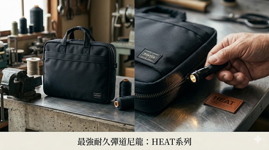 PORTER HEAT系列 — 彈道尼龍製最強耐久商務包袋