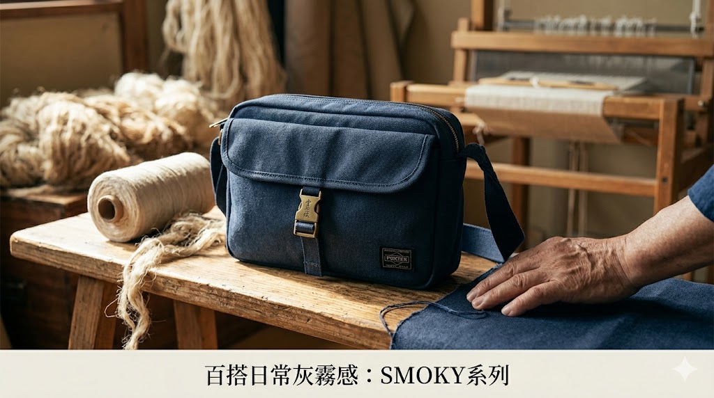 PORTER SMOKY系列 — Cordura Duck棉尼龍混紡百搭日常包袋