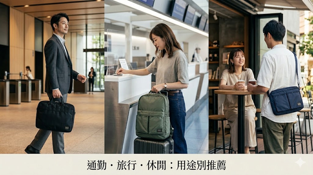 PORTER用途別推薦比較 — 通勤・旅行・休閒・商務場景選擇指南