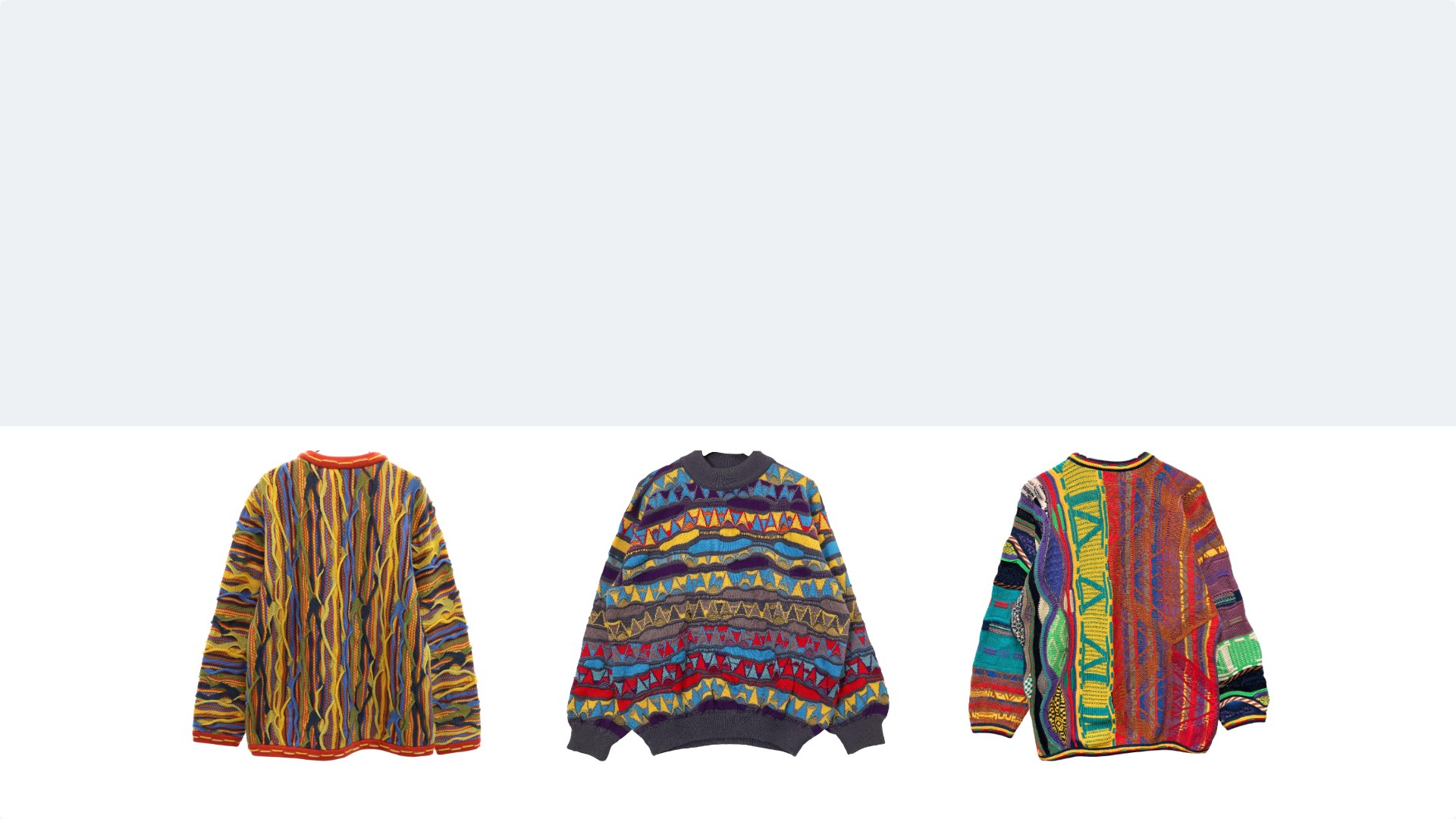 COOGI 中古3D針織衫 3 款精選 日本代購:澳洲製SS長袖、3D棉質L款與90年代圓領L款